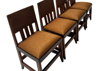 Four Art Deco Modernist Dining Room Chairs by Hendrik Wouda for Pander, 1924